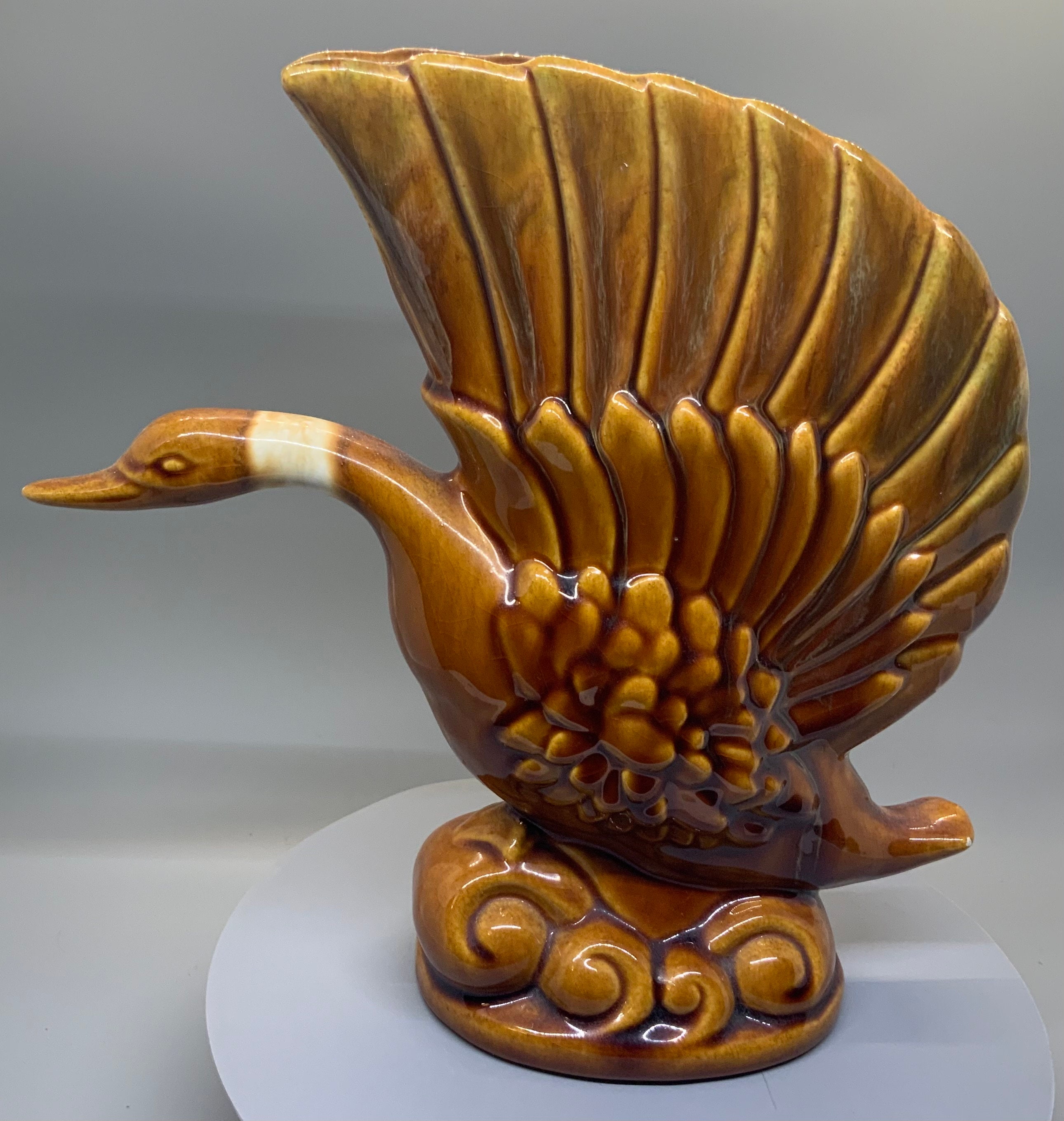 Vintage Ceramic Goose Vase by Haeger