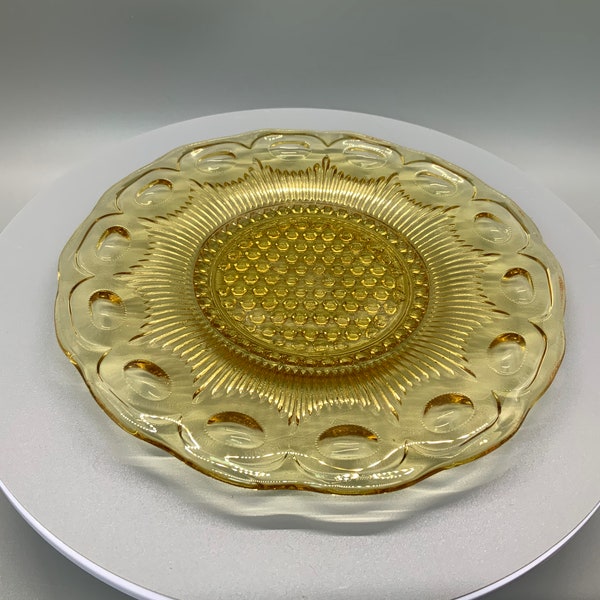Vintage Manhattan, St. Genevieve Amber Glass Dessert Plate
