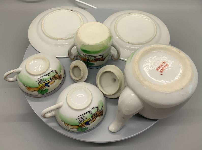 Vintage Childrens Lusterware Tea Set Made in Japan Etsy