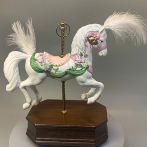 Fancy Musical Carousel Horse Figurine