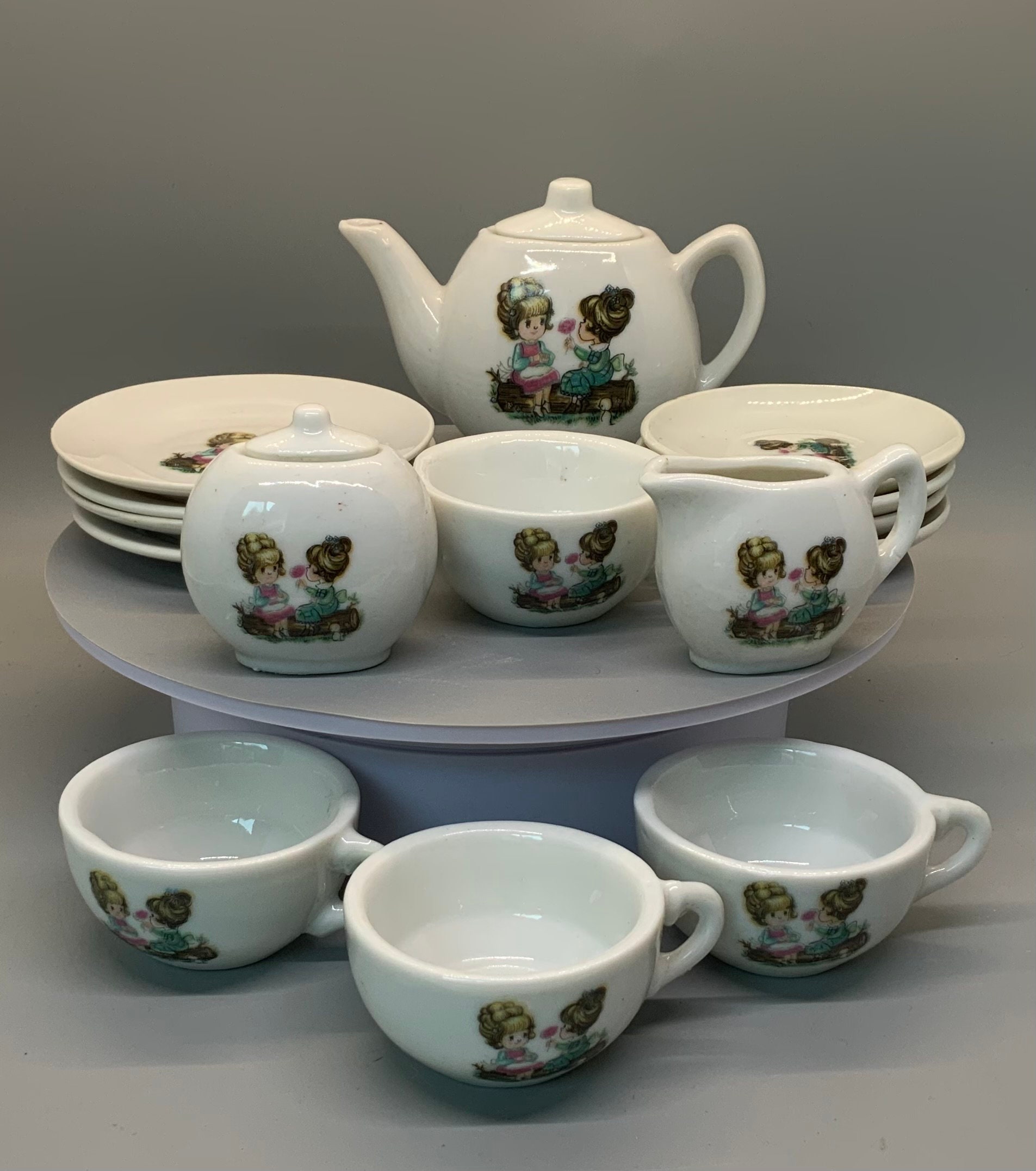 Vintage Children's Toy China Tea Set in Original Box - Etsy