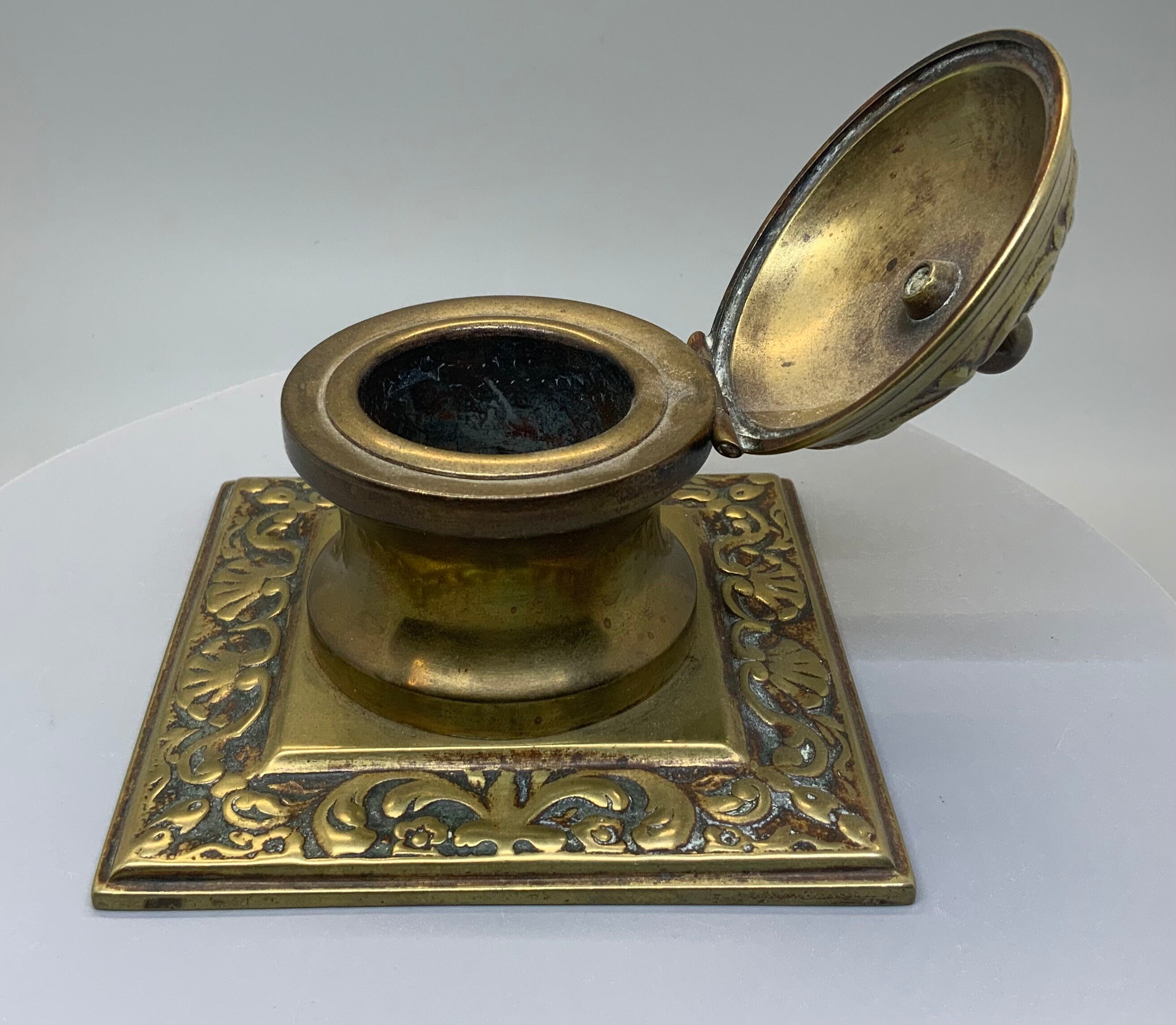 1900s Victorian Solid Brass Square Inkwell - Etsy