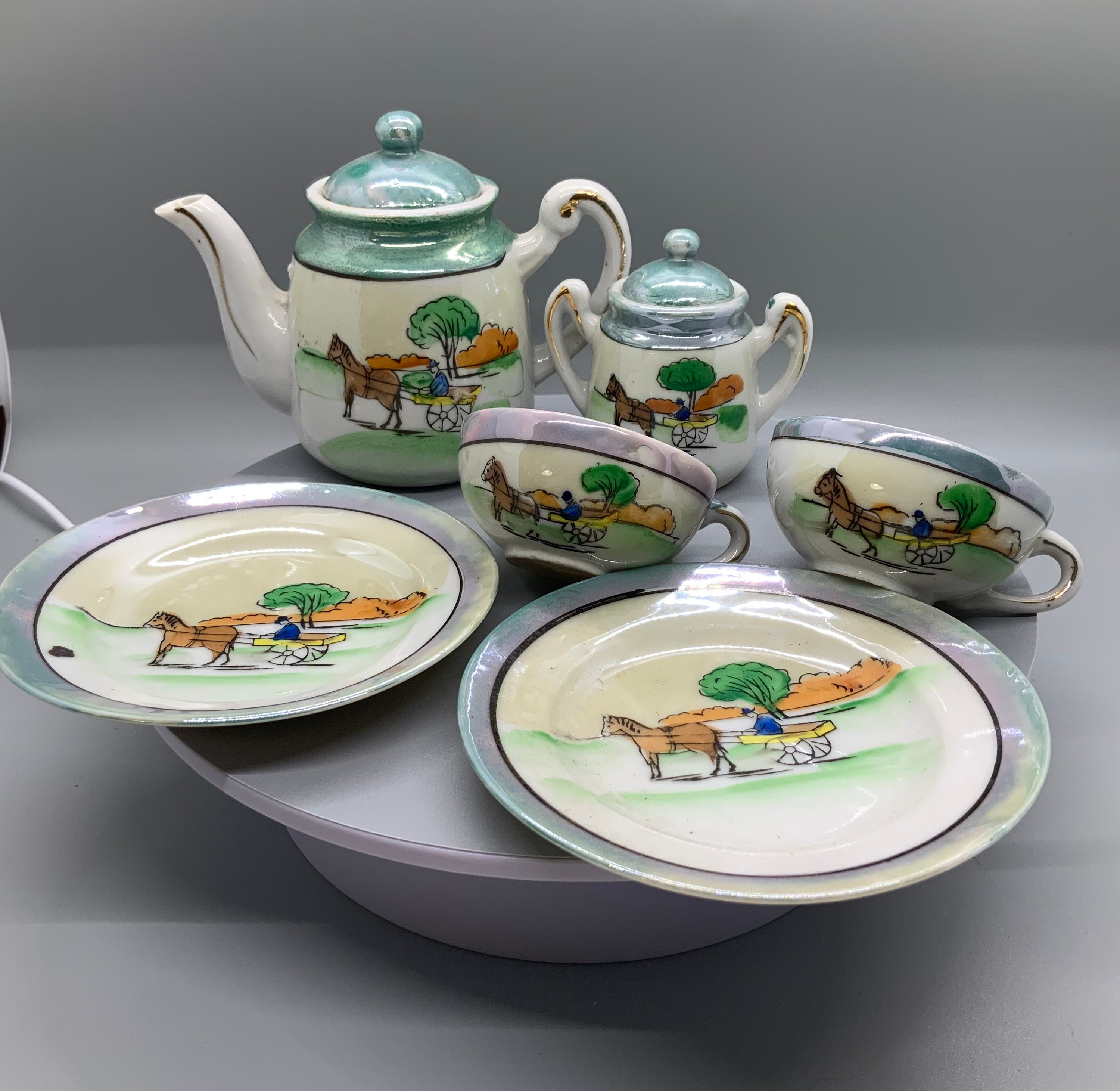 Luster Tea Set Vintage Childrens Lusterware Tea Set Made in Japan - Etsy
