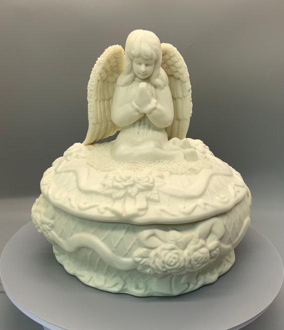 Praying Winged Angel Trinket Box