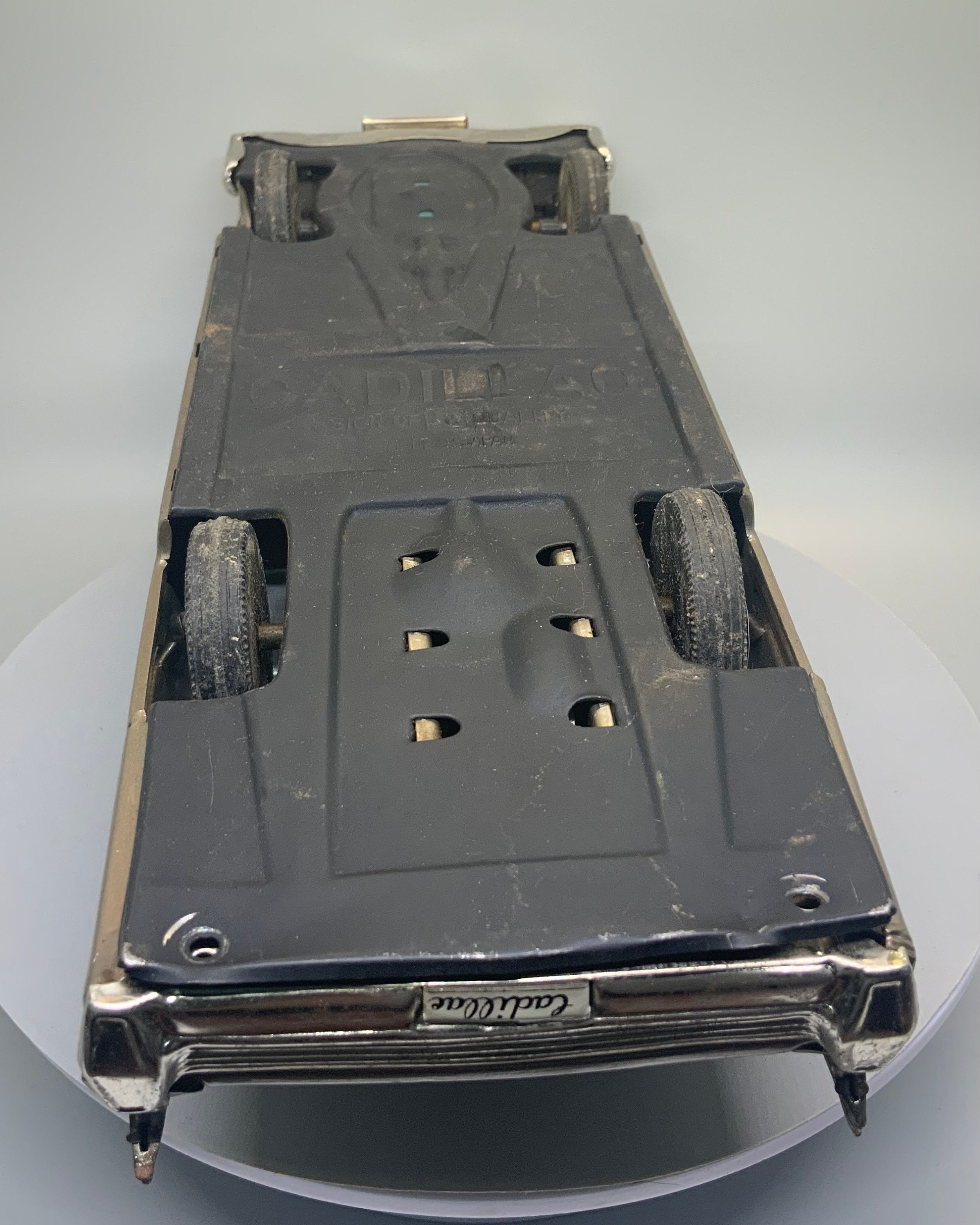 Ado オリジナルプレート　ジョージア Rare 1950's Yonezawa Japan Tin Friction Cadillac Convertible