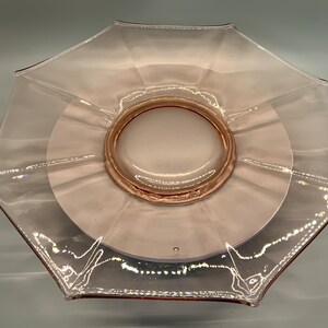 Vintage Pink Depression Glass Dinner Plate