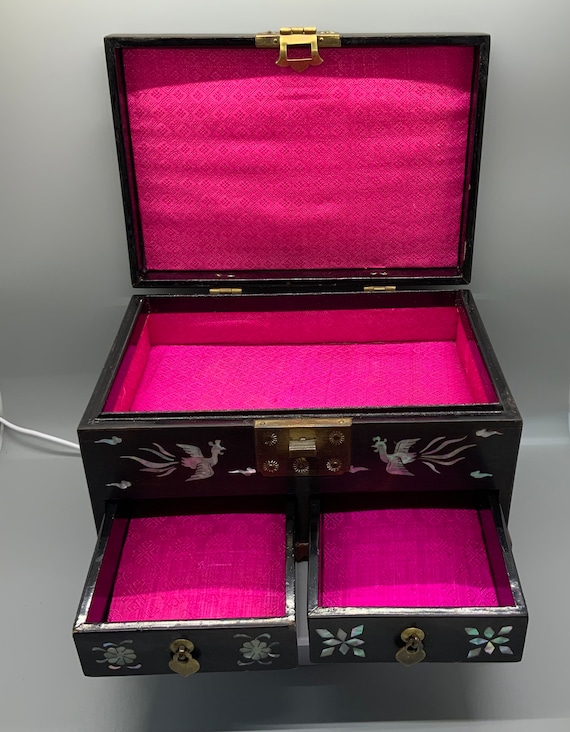 Vintage Japanese Traditional Jewelry Box - Mother of Pearl