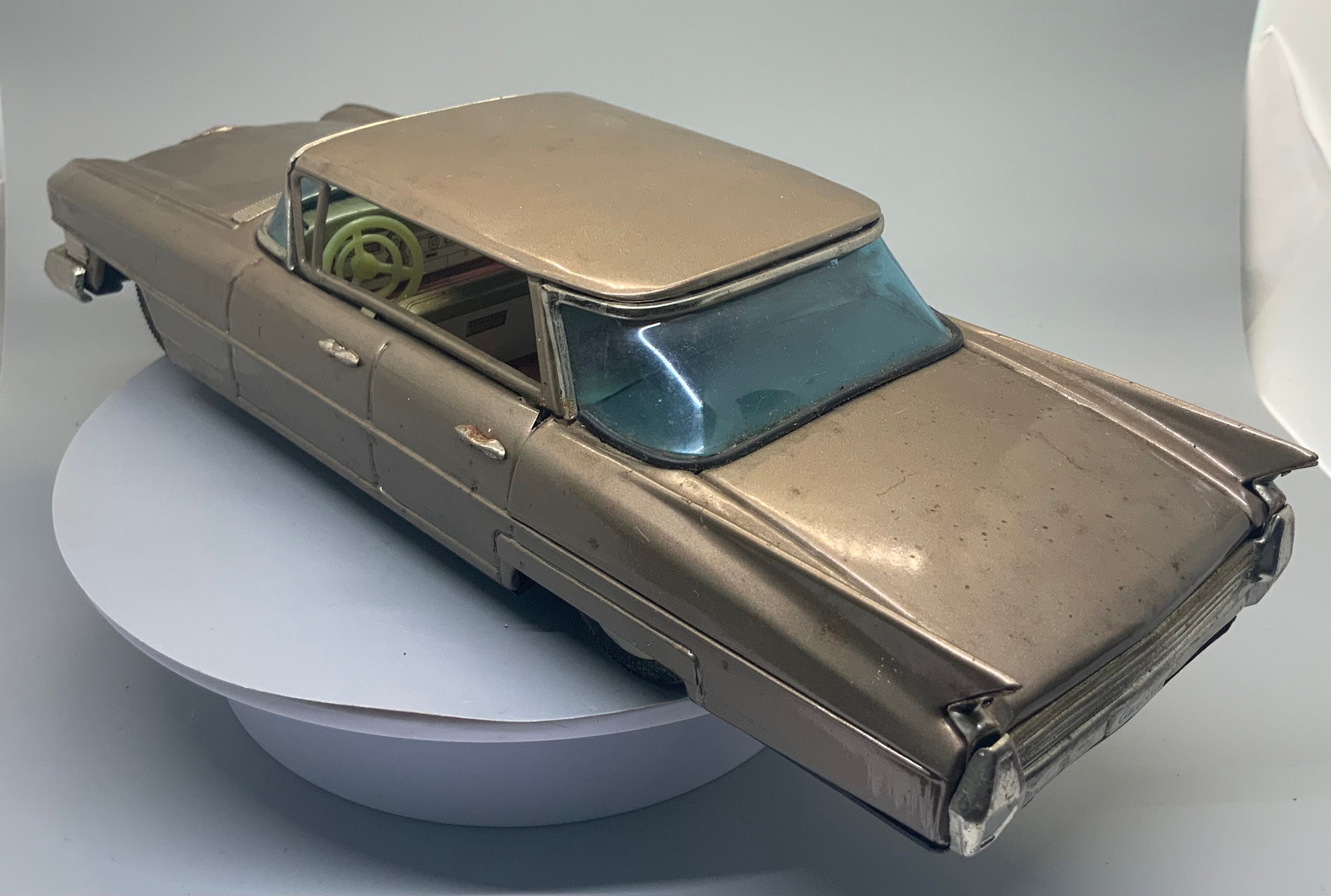 1963 Bandia Gold Cadillac Japanese Tin Friction Toy - Etsy