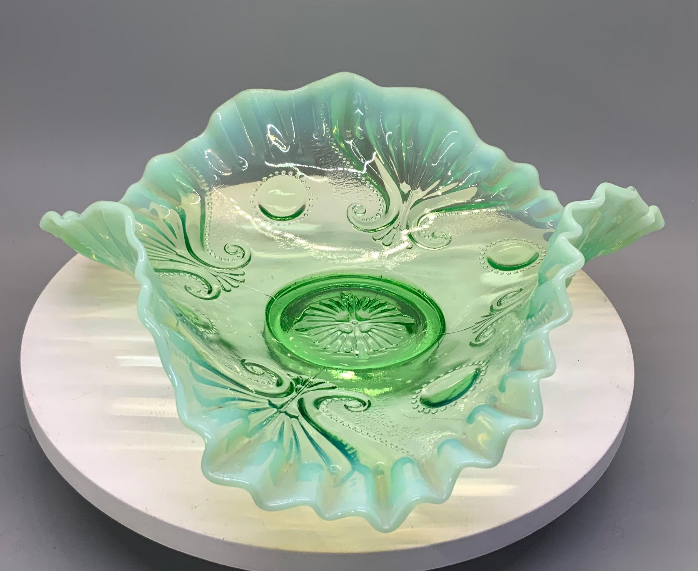 Antique Glass Green Opalescent - Etsy