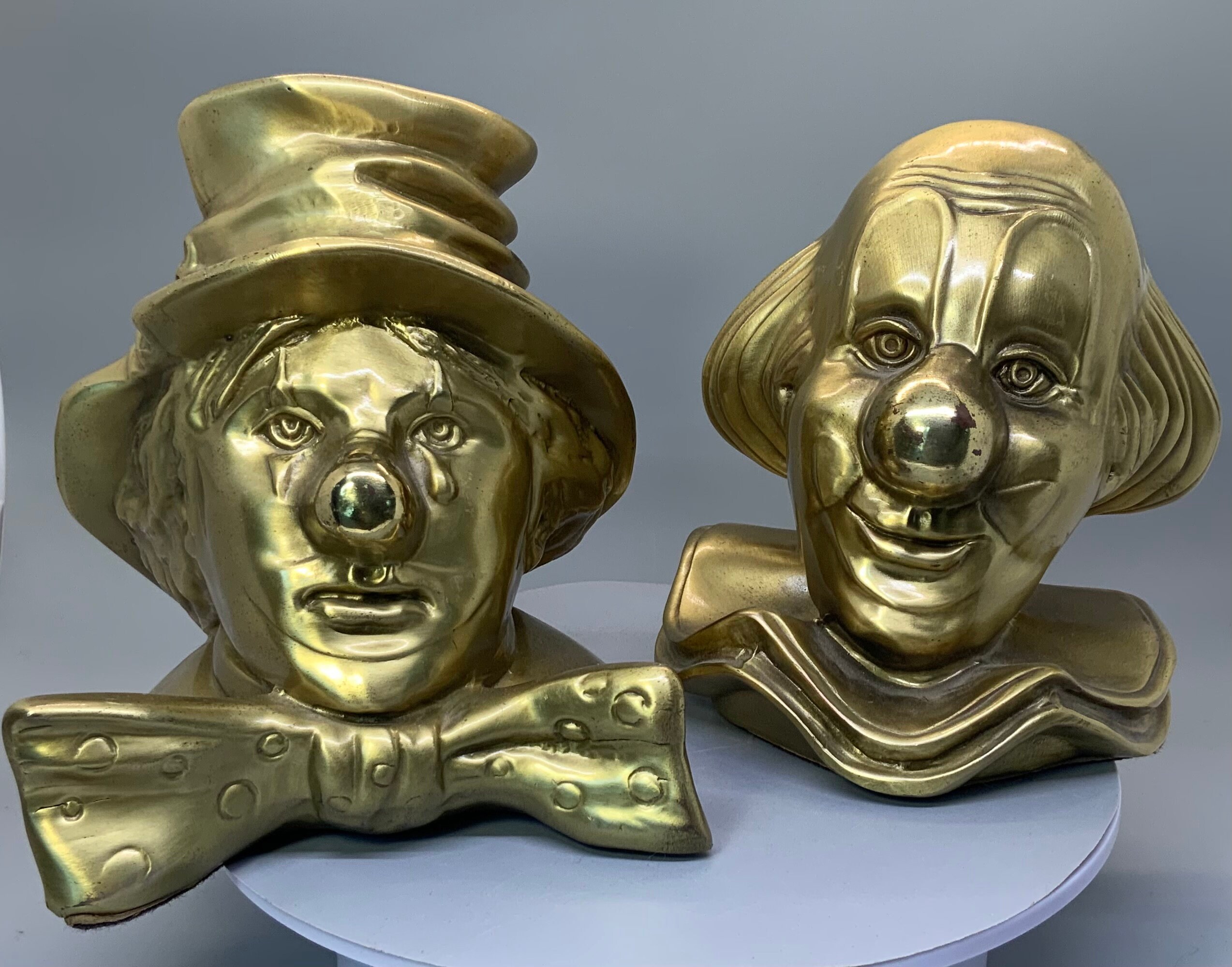 Vintage Clown Book Ends - Etsy