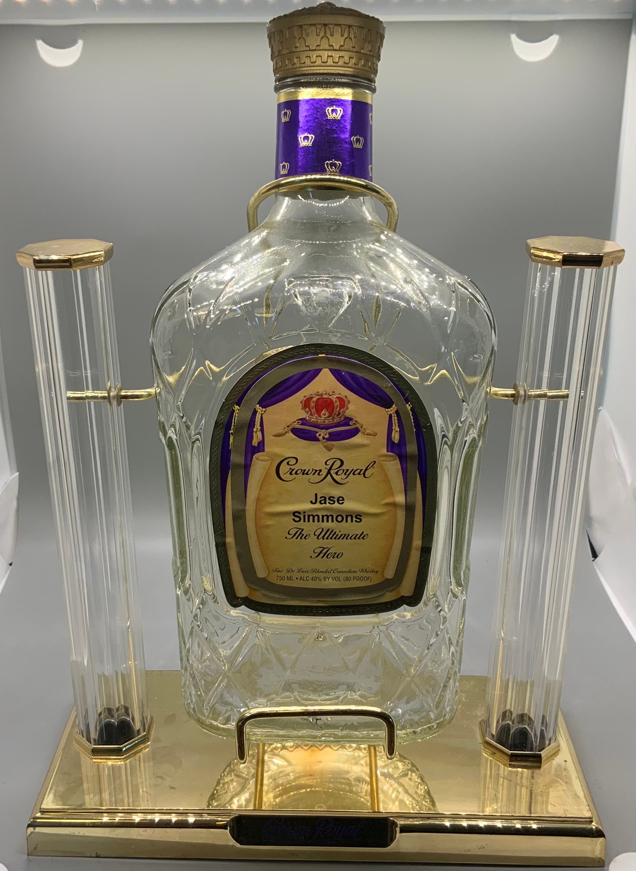 Vintage Crown Royal 1.74 Liter Whiskey Bottle With Tilt