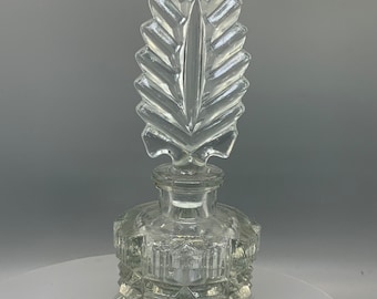 1920’s Art Deco Crystal Perfume Bottle with Stopper