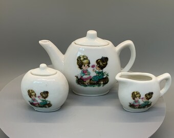 Vintage Children's Toy China Tea Set in Original Box - Etsy