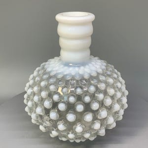 Vintage Fenton French Opalescent Hobnail Vase/Bottle