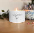 Personalised pet loss memorial tealight gift - Breavement in loving candle - Sympathy dog memory gesture