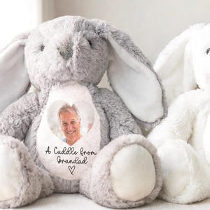 Personalised memorial a cuddle from heaven bunny gift - Breavement teddy - Sorry for your loss