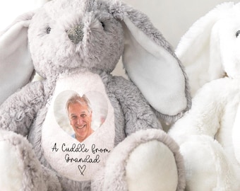 Personalised memorial a cuddle from heaven bunny gift - Breavement teddy - Sorry for your loss