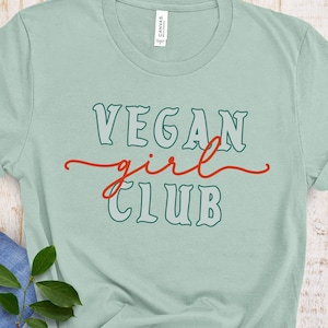 Vegan girl club shirt, animal rights movement, veganism,100% cotton, soft and confortable, made in the US,
