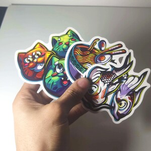 Lot de 3 stickers Kawaii - Collection Japon