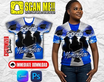 Graduation Design - Digital Design - Editable digital design - class Of 2025 - all over shirt template