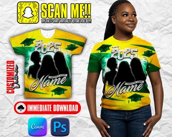Graduation T Shirt Design 2025 - Editable Canva/Photoshop
