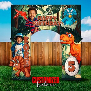 Entrance Arch Custom Design dinosaurs - Entrance Arch Dinosaurs Birthday Party Baby Shower Memorial Entrance Decor - Digital Design