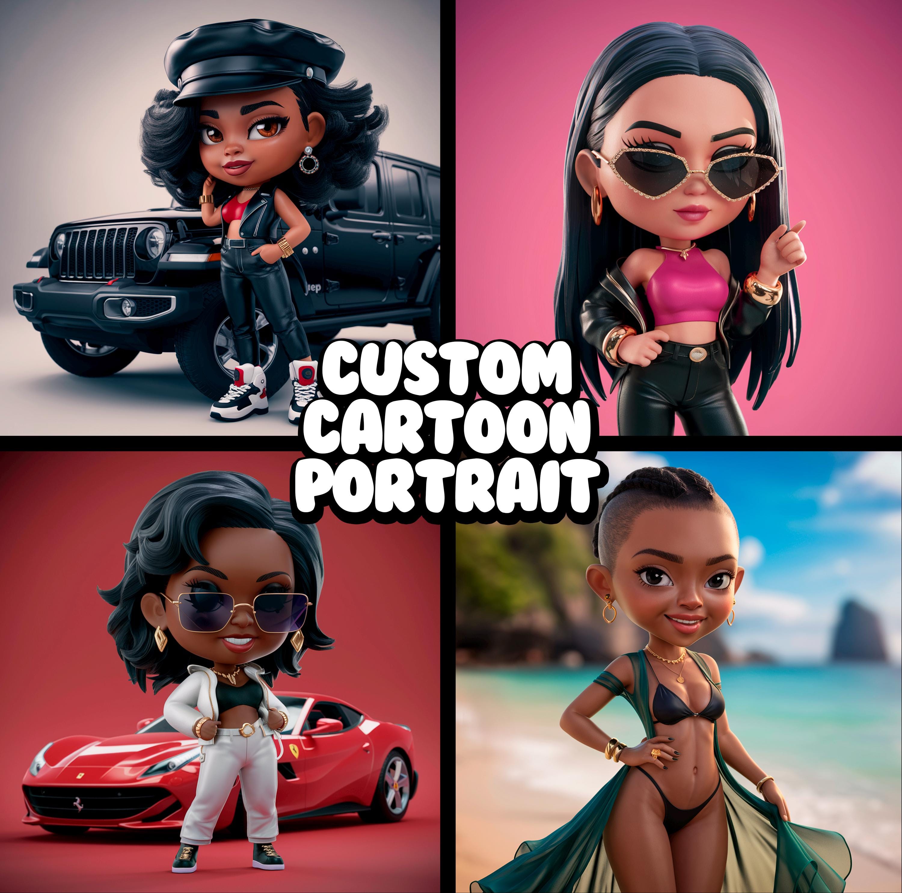 Custom Cartoon Portrait - Etsy