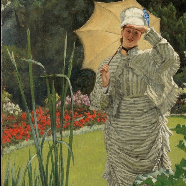 James Tissot - Spring Morning 1875 - Impressionism - Digital Art - Printable JPG File