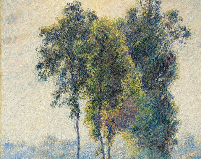 Camille Pissarro - Landscape at Saint-Charles, near Gisors, Sunset 1891 - French Impressionists - Digital Art Download