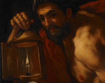 Johann Carl Loth - Diogenes  (1632) - German Baroque - Digital Art Download