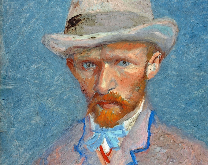 Vincent Van Gogh - Self-portrait with a Gray Straw Hat 1887 - Digital Art - Printable JPG File