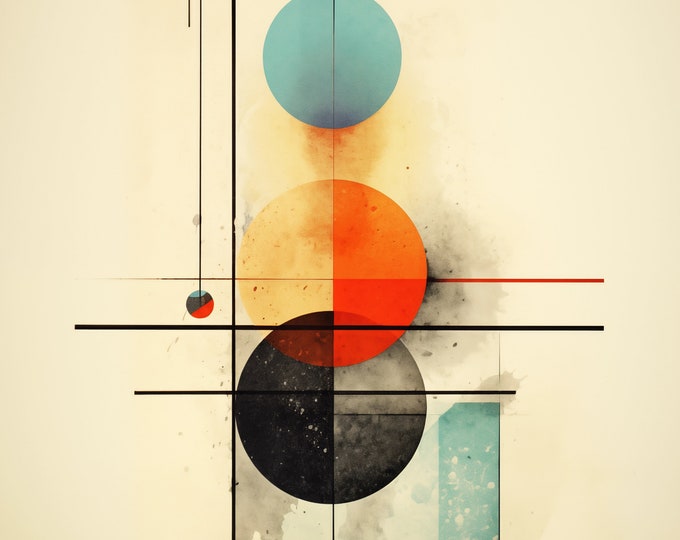 Minimalist Abstract Geometric Art - Downloadable JPG File