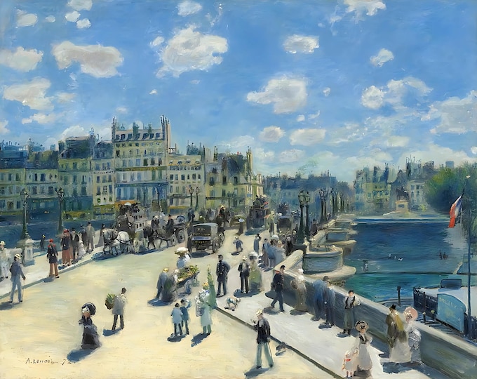 Pont Neuf by Auguste Renoir 1872 - Impressionism - Paris - Downloadable Digital Art Print - Wall Art - Wall Decor - Home Decor