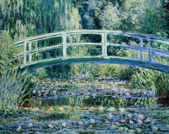 Claude Monet's Water Lilies and Japanese Bridge (1899) - Etsy
