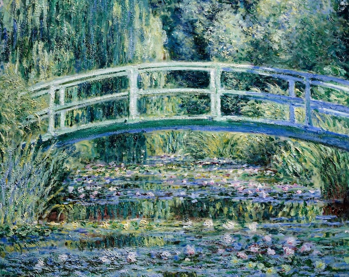 Water Lilies and Japanese Bridge by Claude Monet 1899 - Impressionism -  Downloadable Art Print - Wall Decor - Home Decor - Home and Living