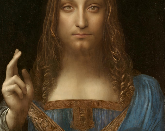 Salvator Mundi by Leonardo da Vinci (circa 1500) - Renaissance Art - Downloadable Digital Art Print - Religious - Wall Decor - Home Decor