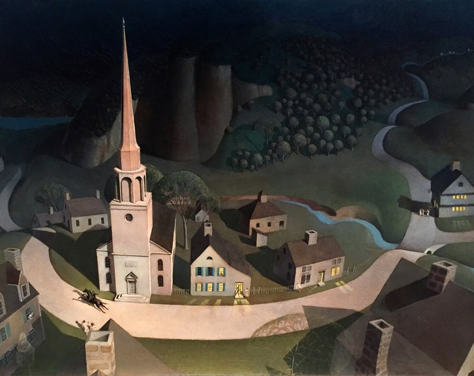 Grant Wood - The Midnight Ride of Paul Revere 1931 - Digital Art Download