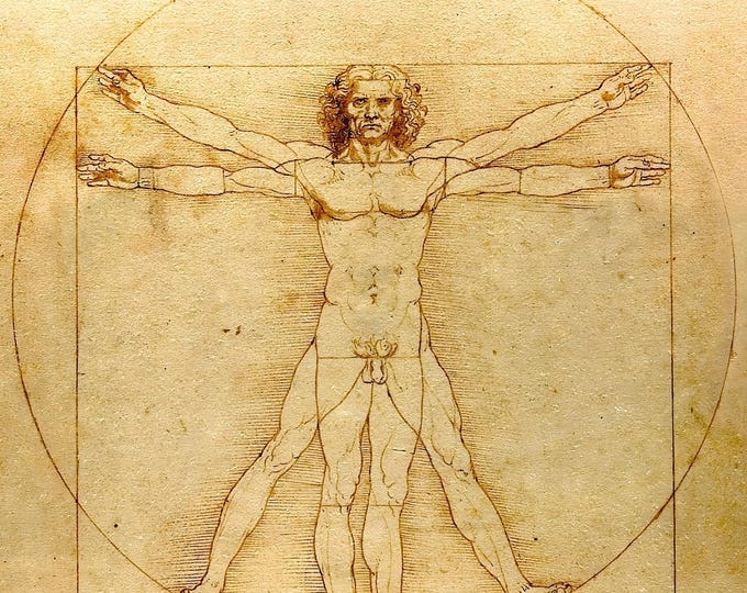 Leonardo da Vinci - Vitruvian Man (1492) - Renaissance Art - Leonardo da Vinci Art Print - Downloadable Wall Decor - Home Decor