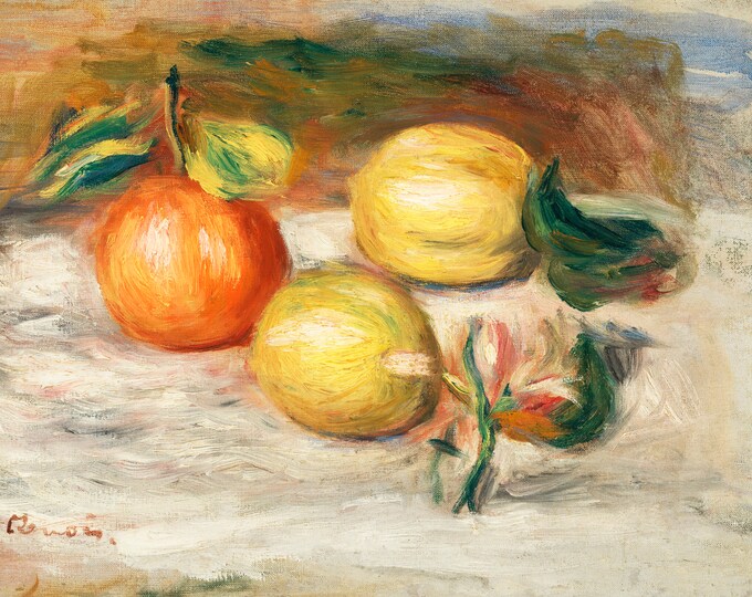 Pierre-Auguste Renoir - Lemons and Orange  (1913) - Digital Art Download