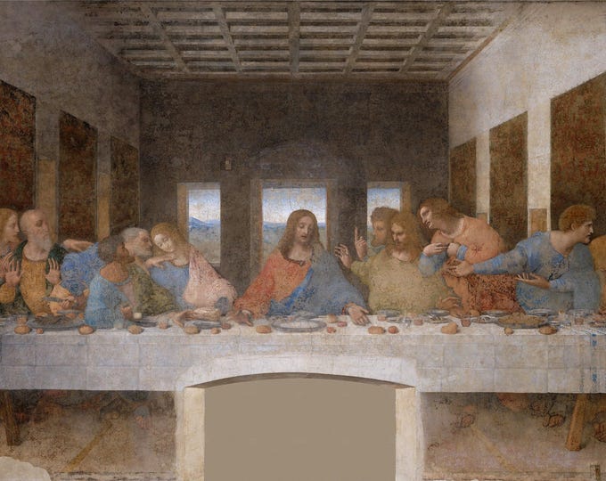 Leonardo da Vinci - The Last Supper 1495 - Renaissance Art - Downloadable Digital Art Print - Wall Decor - Home Decor - Religious