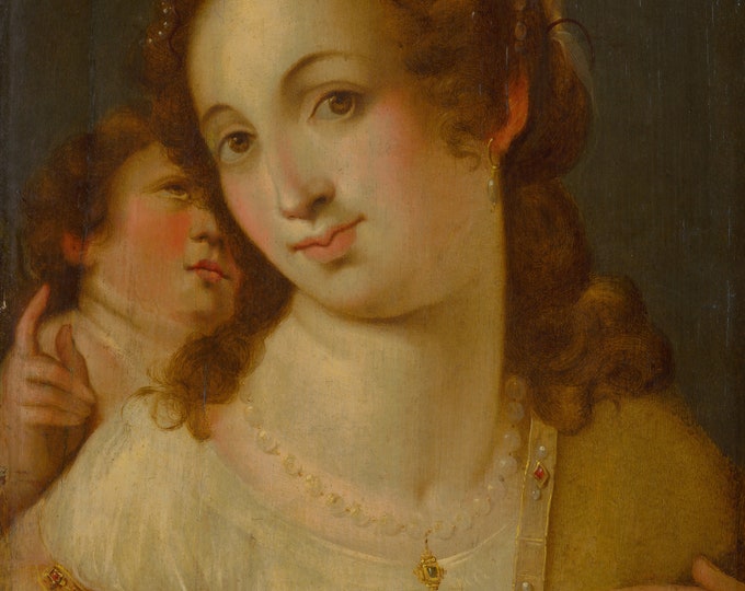 Venus and Amor - Rudolfínsky - 1600