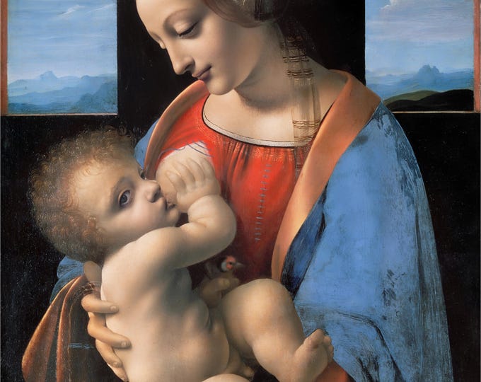 Leonardo da Vinci - Madonna Litta 1490s - Renaissance Art - Downloadable Digital Art Print  - Wall Decor - Religious Art - Home Decor
