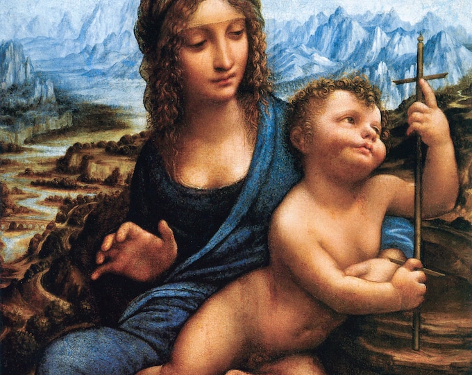 Leonardo da Vinci - Madonna of the Yarnwinder  (1501) - Digital Art Download