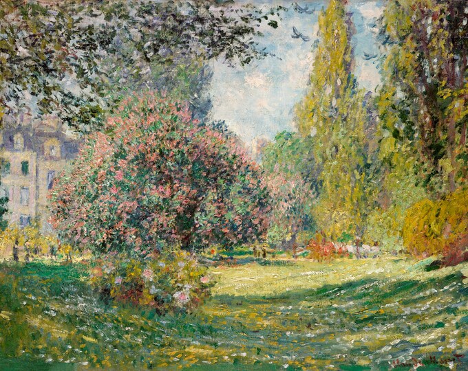 Claude Monet - Landscape - The Parc Monceau (1876) - Digital Art Download