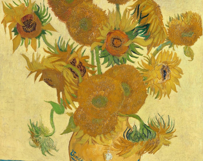 Vase of Fifteen Sunflowers 1888 - Vincent Van Gogh - Impressionism - Printable JPG Files