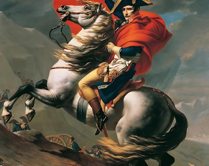 Napoleon Crossing The Alps by Jaques-Louis David - Neo Classical - Downloadable  Art Print - Wall Decor - Home Decor - Home and Living