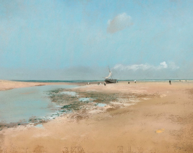Edgar Degas - Beach at Low Tide (1869) - Digital Art Download