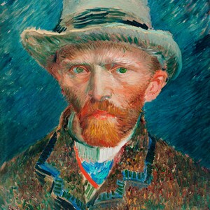 Vincent Van Gogh - Self Portrait 1887 - Impressionism - Digital Art - Printable JPG File