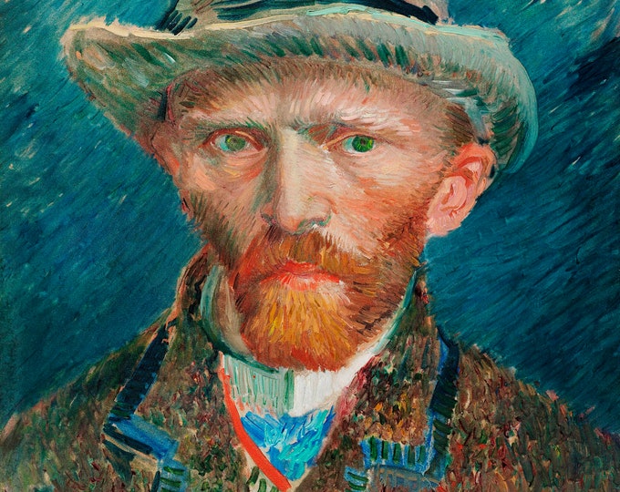 Vincent Van Gogh - Self Portrait 1887 - Impressionism - Digital Art - Printable JPG File