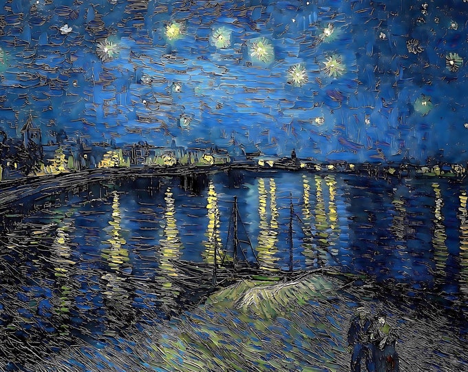 Starry Night Over The Rhone 1888 by Vincent van Gogh - Impressionism - Digital Art Download - Van Gogh Art Print - Wall Decor - Home Decor